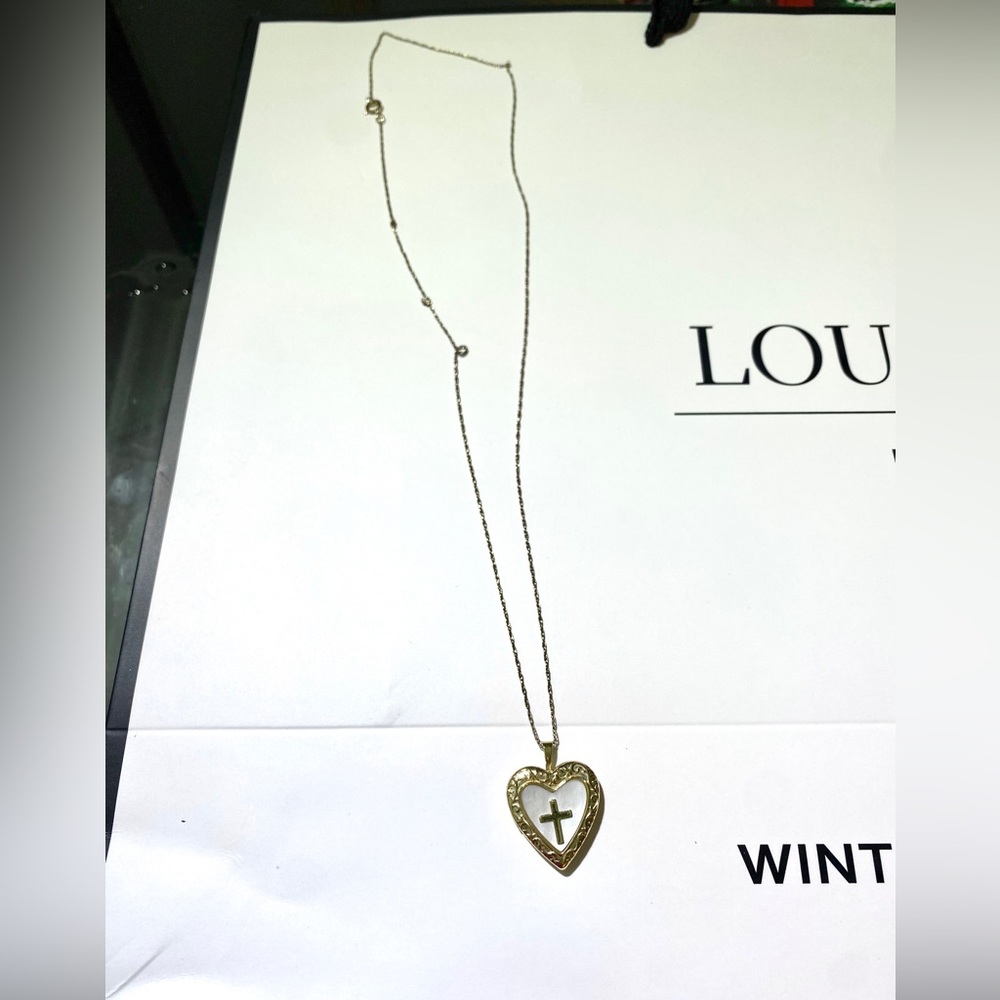 14k GF PPO Christian Locket Necklace Pendant - Picture 1 of 3